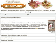 Tablet Screenshot of buschmann-wurst.de